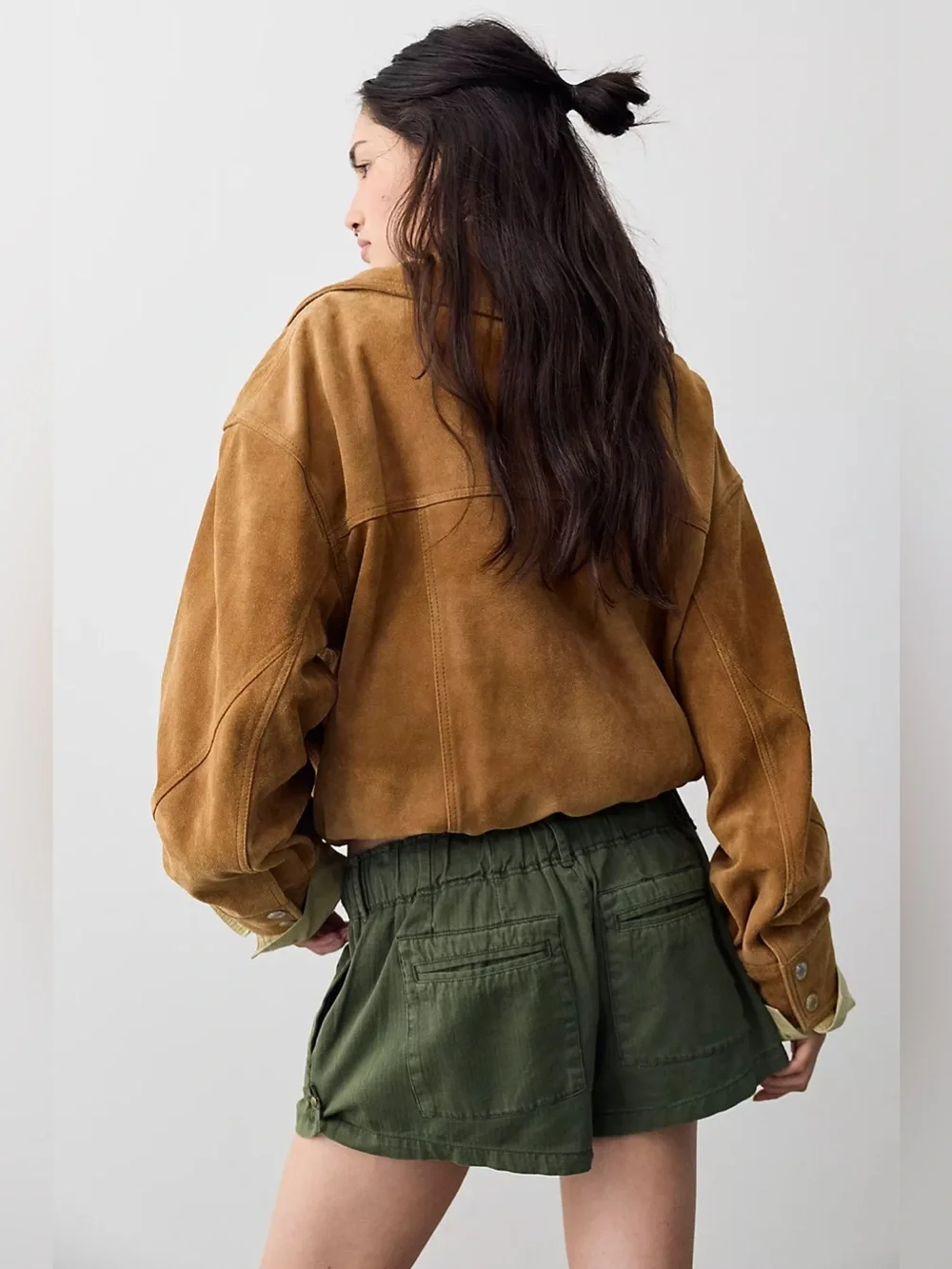 We The Free Waimea Slouchy Shorts Free People Anthropologie Kelp Green Cargo